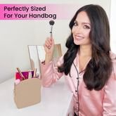 Mini Makeup Bag For Purse - Beige Pouch - Coin Purse Wallet For Women